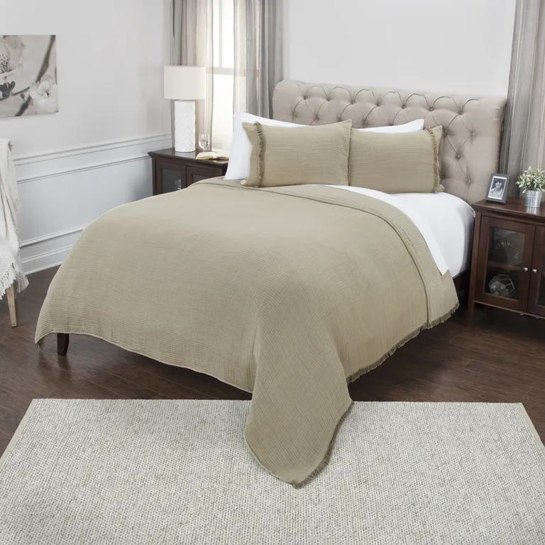 Queen 100% Cotton 300 Thread Count Machine Washable Down Alternative Comforter Photo 5
