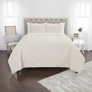 Photo of Natural Queen 100% Cotton 300 Thread Count Machine Washable Down Alternative Comforter