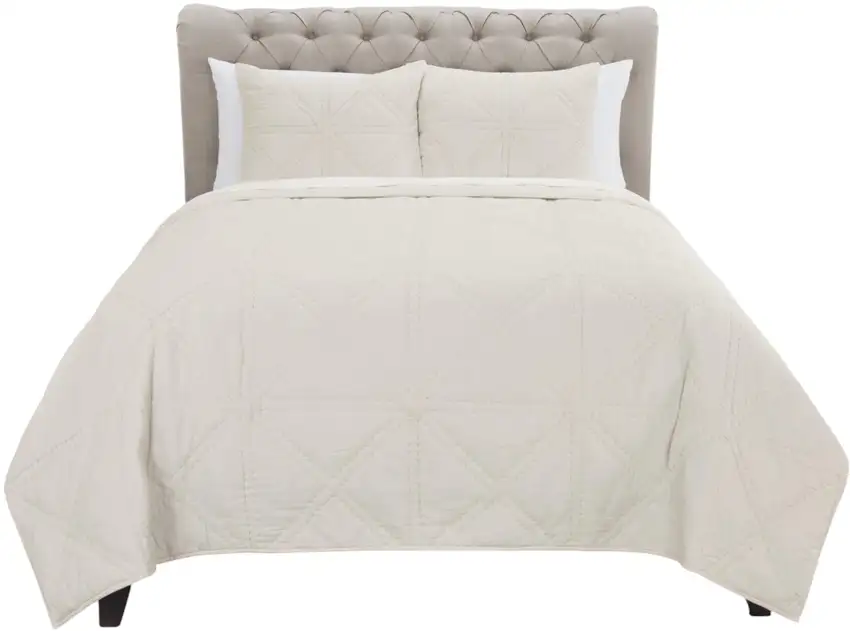 Natural Queen 100% Cotton 300 Thread Count Machine Washable Down Alternative Comforter Photo 2