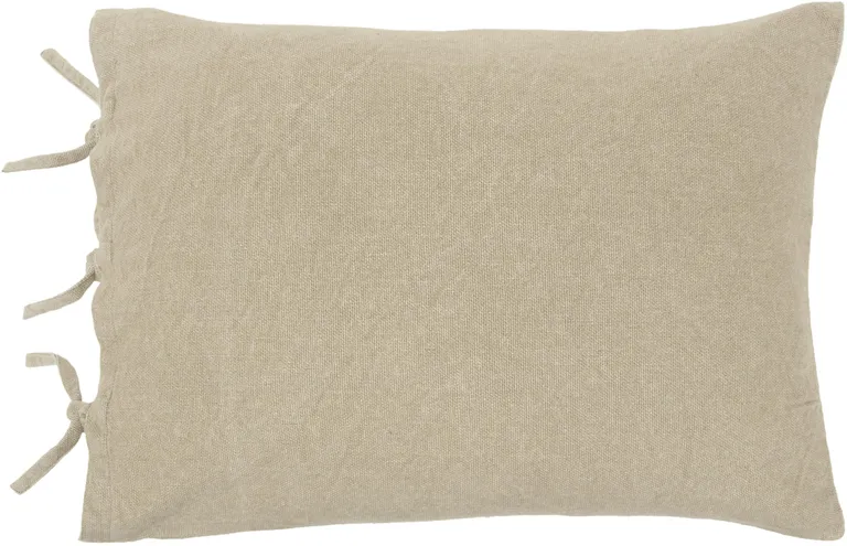 Natural Queen Cotton Washable Polyester Duvet Cover Set With Two Shams Photo 4