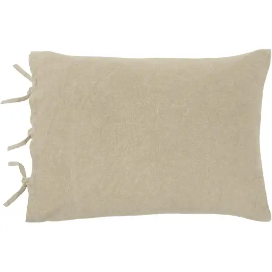 Natural Queen Cotton Washable Polyester Duvet Cover Set With Two Shams Photo 4