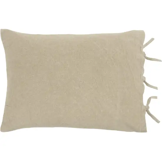 Natural Queen Cotton Washable Polyester Duvet Cover Set With Two Shams Photo 3