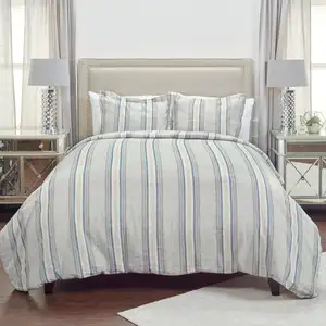 Photo of Natural Queen Linen Dry Clean Only Polyester Duvet Cover