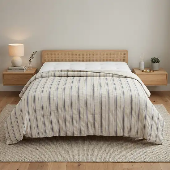 Natural Queen Linen Dry Clean Only Polyester Duvet Cover Photo 1