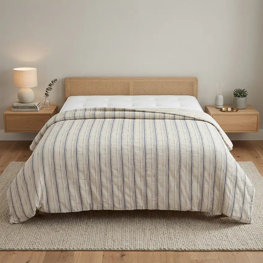 Natural Queen Linen Dry Clean Only Polyester Duvet Cover Photo 1