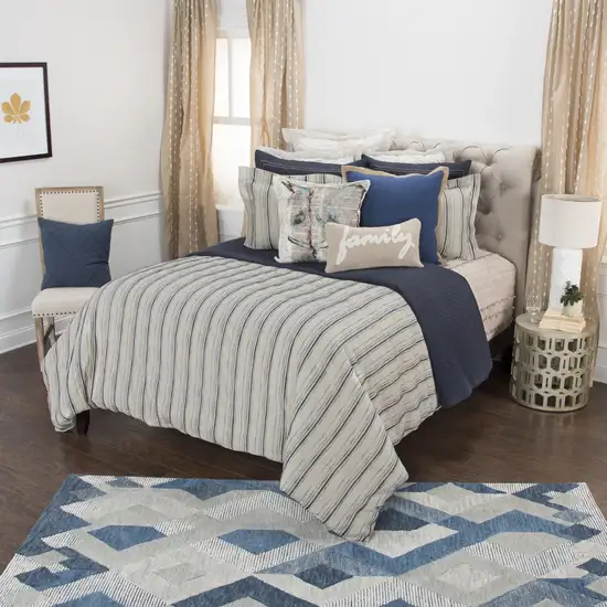 Natural Queen Linen Dry Clean Only Polyester Duvet Cover Photo 5