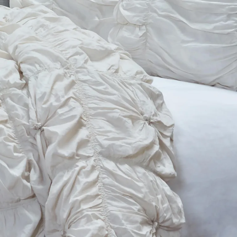 Natural Twin Cotton Blend Washable Polyester Down Alternative Comforter Set With Two Shams Photo 4