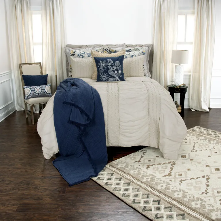 Natural Twin 100% Cotton 300 Thread Count Washable Down Alternative Comforter Photo 1