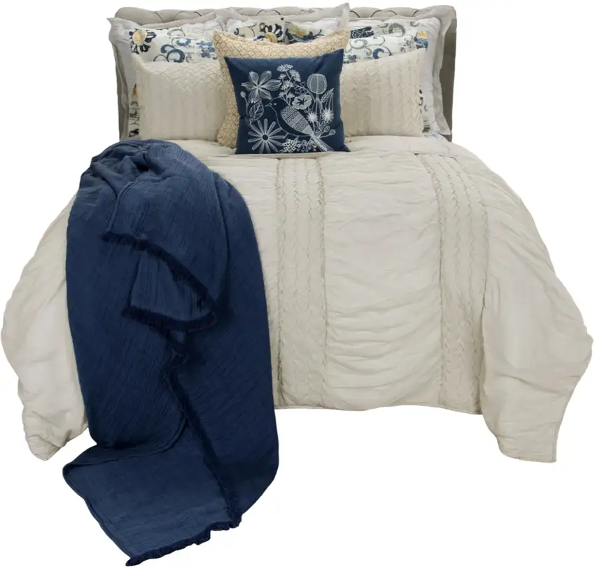 Natural Twin 100% Cotton 300 Thread Count Washable Down Alternative Comforter Photo 2