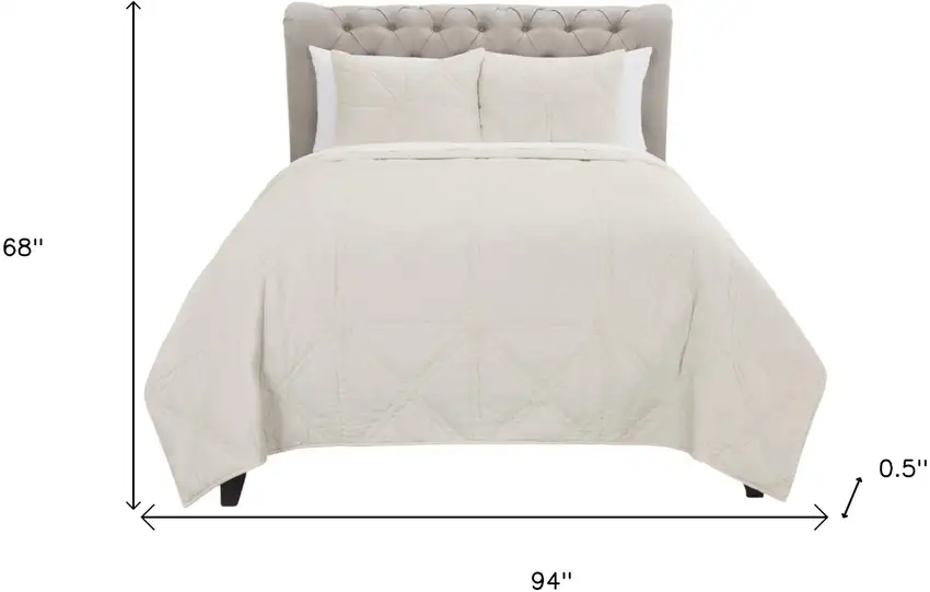Natural Twin Extra Long 100% Cotton 300 Thread Count Machine Washable Down Alternative Comforter Photo 5
