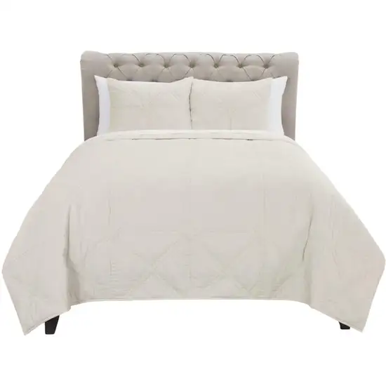 Natural Twin Extra Long 100% Cotton 300 Thread Count Machine Washable Down Alternative Comforter Photo 2