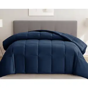 Photo of Box Stitch Microfiber Down Alternative Comforter