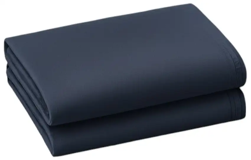 Navy Blue Cotton King Pillowcases Photo 2