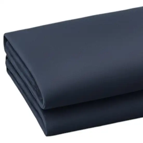 Navy Blue Cotton King Pillowcases Photo 4