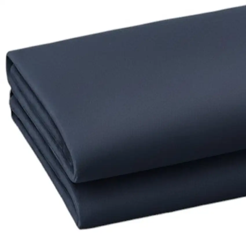 Navy Blue Cotton King Pillowcases Photo 4