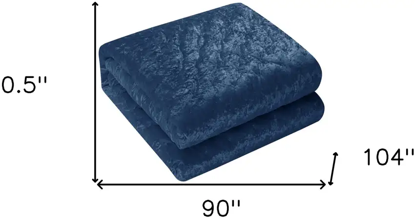 Navy Blue King Polyester 220 Thread Count Washable Down Comforter Set Photo 6