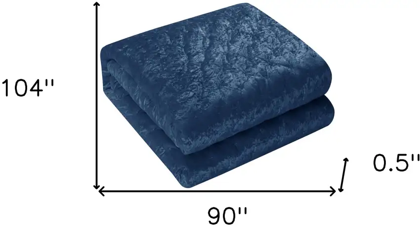 Navy Blue King Polyester 220 Thread Count Washable Down Comforter Set Photo 9
