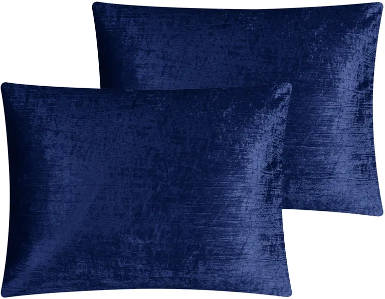 Navy Blue King Polyester 180 Thread Count Washable Down Comforter Set Photo 5