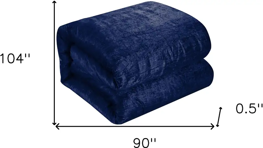 Navy Blue King Polyester 180 Thread Count Washable Down Comforter Set Photo 8