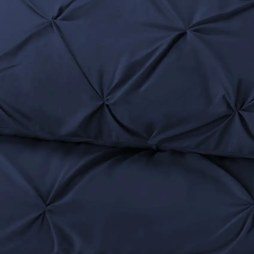 Navy Blue  Microfiber Washable Microfiber Down Alternative Comforter Photo 4