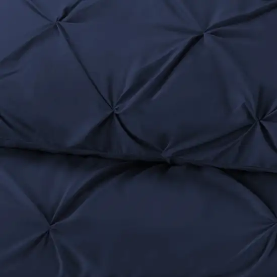 Navy Blue  Microfiber Washable Microfiber Down Alternative Comforter Photo 4