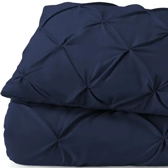 Navy Blue  Microfiber Washable Microfiber Down Alternative Comforter Photo 5
