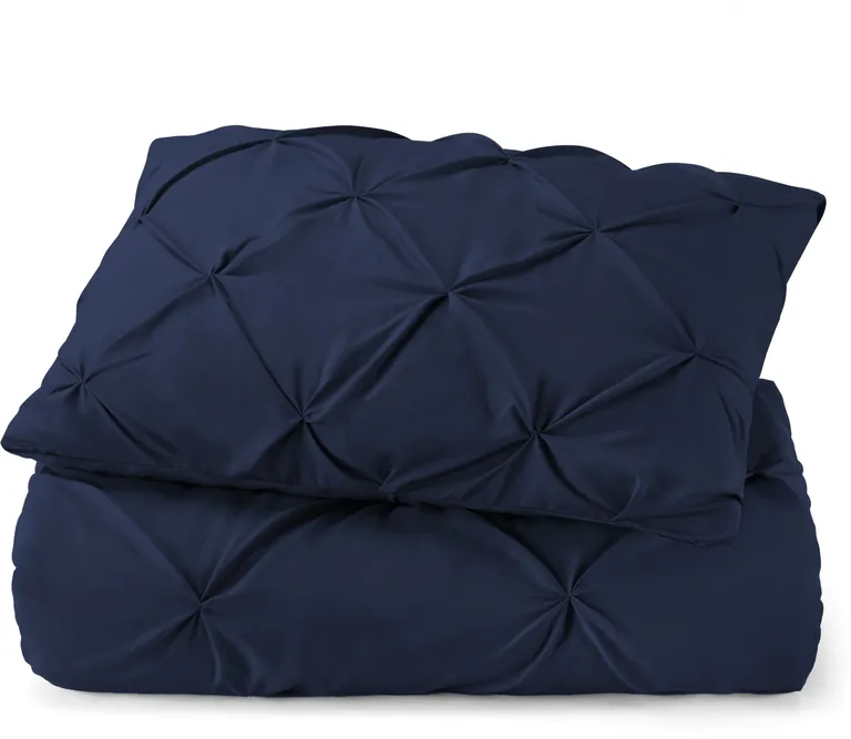 Navy Blue  Microfiber Washable Microfiber Down Alternative Comforter Photo 1