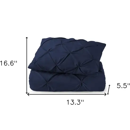 Navy Blue  Microfiber Washable Microfiber Down Alternative Comforter Photo 9