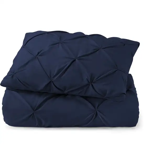 Navy Blue  Microfiber Washable Microfiber Down Alternative Comforter Photo 2