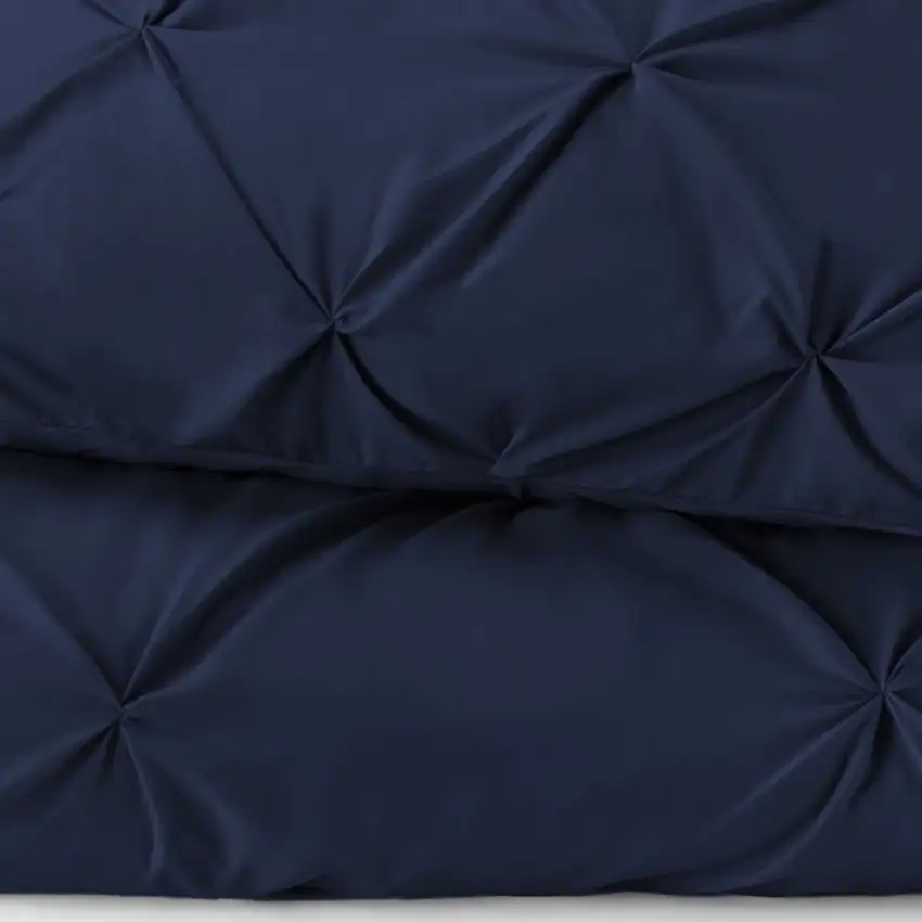 Navy Blue  Microfiber Washable Microfiber Down Alternative Comforter Photo 4