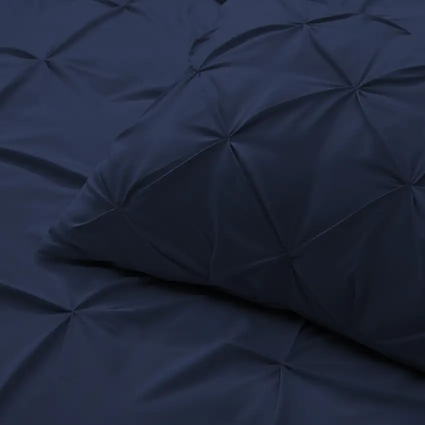 Navy Blue Twin Microfiber Washable Microfiber Down Alternative Comforter Photo 9