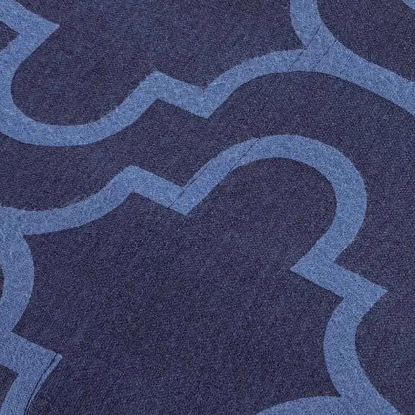 Navy Blue Queen Cotton Blend Thread Count Washable Duvet Cover Set Photo 3