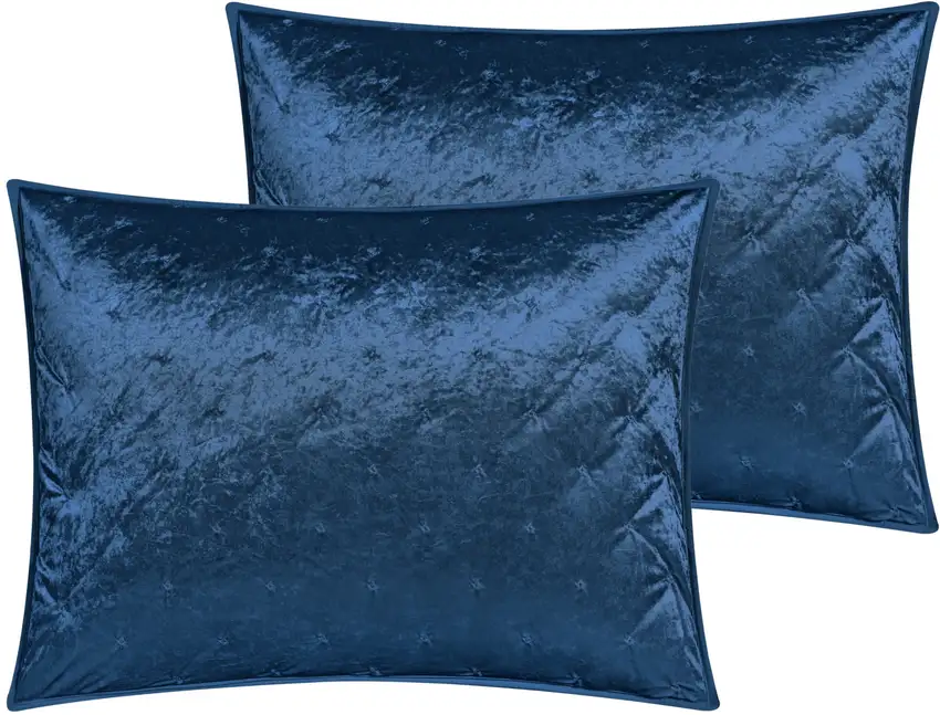 Navy Blue Queen Polyester 220 Thread Count Washable Down Comforter Set Photo 3
