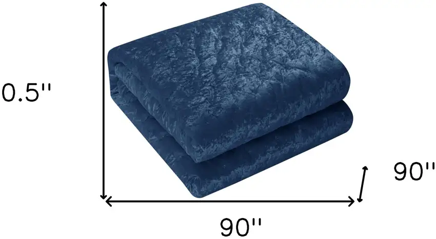 Navy Blue Queen Polyester 220 Thread Count Washable Down Comforter Set Photo 6