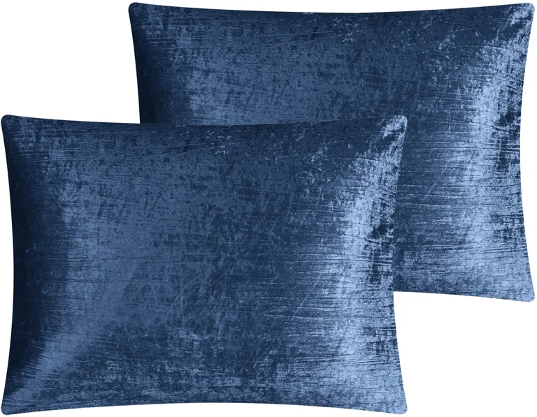 Navy Blue Queen Polyester 180 Thread Count Washable Down Comforter Set Photo 3