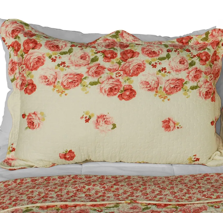 Newlyweds2 - Cotton 3PC Vermicelli-Quilted Patchwork Quilt Set (Full/Queen Size) Photo 2