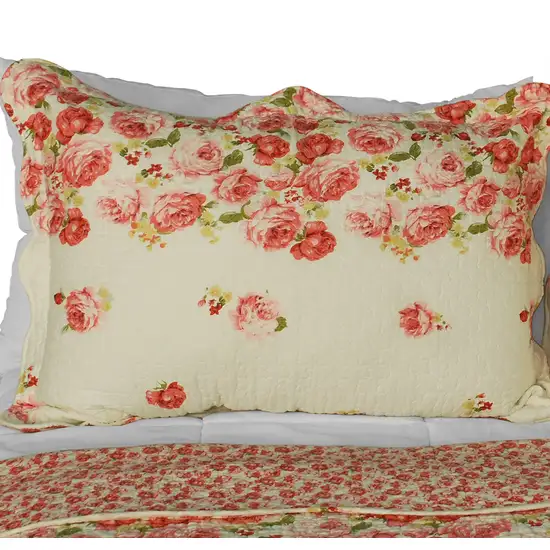 Newlyweds2 -  Cotton 3PC Vermicelli-Quilted Patchwork Quilt Set (Full/Queen Size) Photo 3
