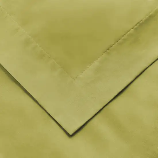 Olive Green King Cotton Blend Washable Duvet Cover Set Photo 3