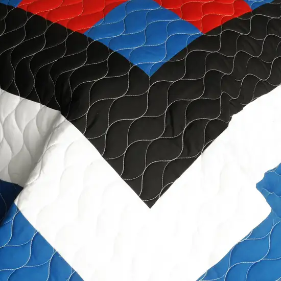 Once -  3PC Vermicelli - Quilted Patchwork Quilt Set (Full/Queen Size) Photo 5