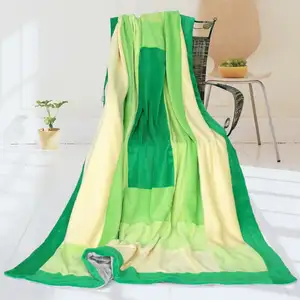 Photo of Onitiva - Beautiful Life - Soft Coral Fleece Patchwork Throw Blanket (59 by 78.7 inches)
