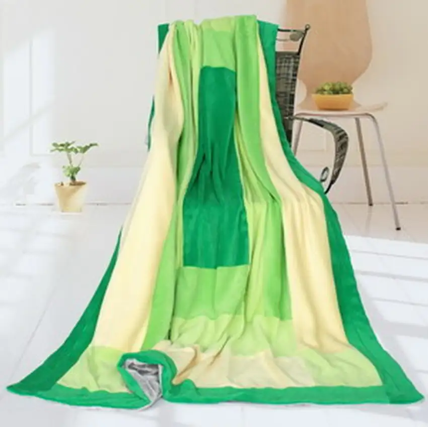 Onitiva - Beautiful Life -  Soft Coral Fleece Patchwork Throw Blanket (59 by 78.7 inches) Photo 2