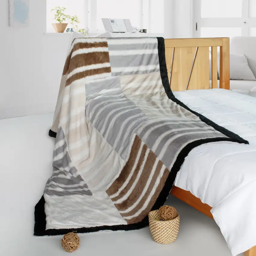 Onitiva - Chic Life -  Stylish Patchwork Throw Blanket (61 by 86.6 inches) Photo 1