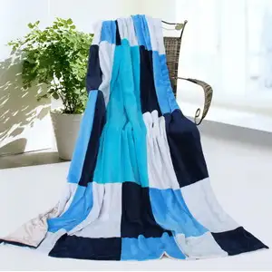 Photo of Onitiva - Fashion Life - Soft Coral Fleece Patchwork Throw Blanket (59 by 78.7 inches)