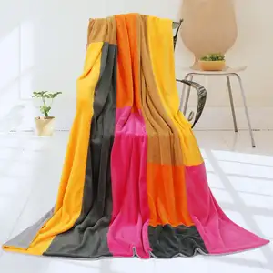 Photo of Onitiva - Flower Fairy - Soft Coral Fleece Patchwork Throw Blanket (59 by 78.7 inches)