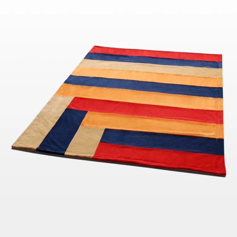 Onitiva - New Day - Soft Coral Fleece Patchwork Throw Blanket (59 by 78.7 inches) Photo 2