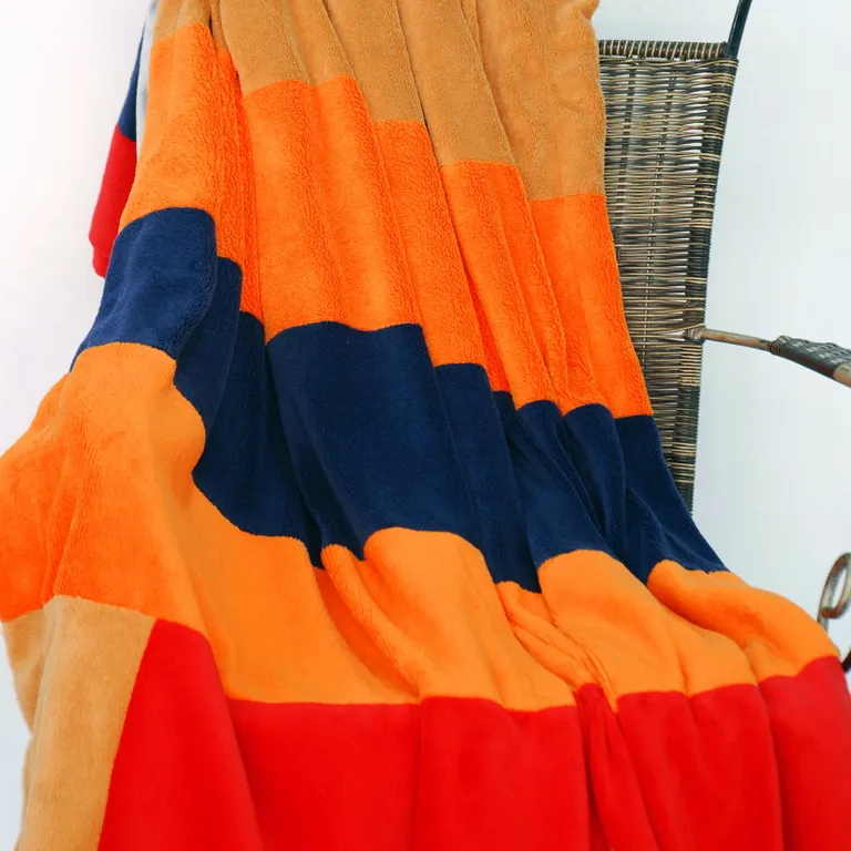 Onitiva - New Day - Soft Coral Fleece Patchwork Throw Blanket (59 by 78.7 inches) Photo 1