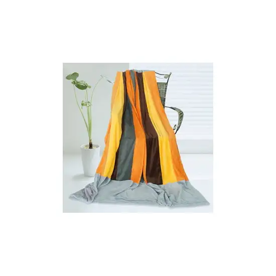 Onitiva - New Hope -  Soft Coral Fleece Patchwork Throw Blanket (59 by 78.7 inches) Photo Swatch
