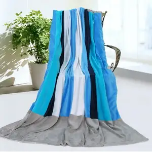 Photo of Onitiva - Oceanus - Soft Coral Fleece Patchwork Throw Blanket (59 by 78.7 inches)