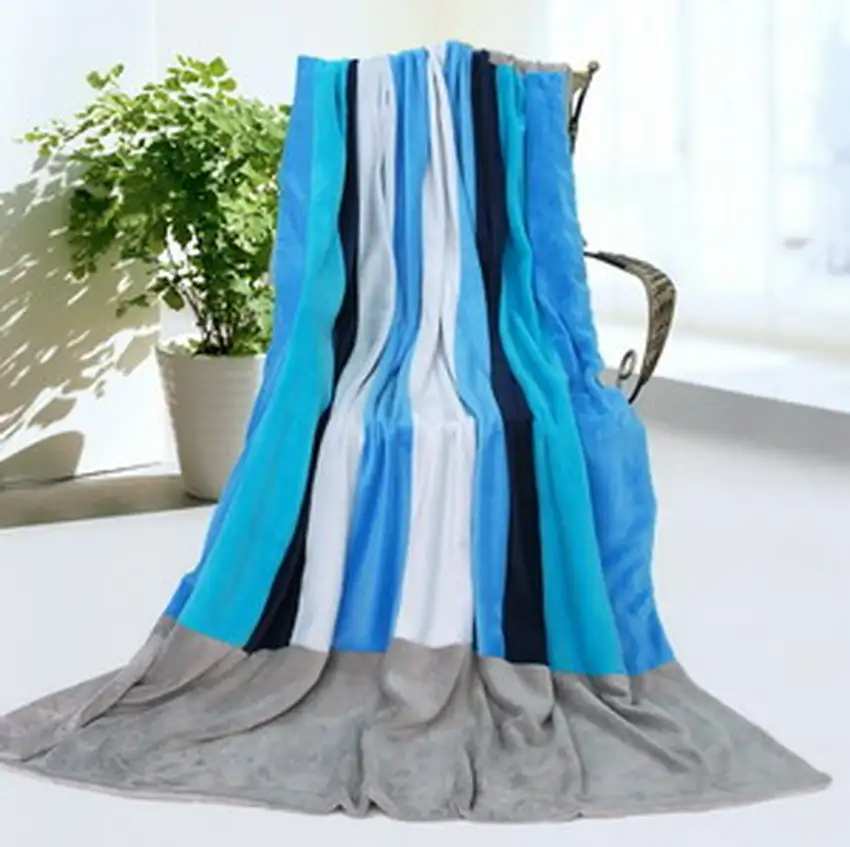 Onitiva - Oceanus -  Soft Coral Fleece Patchwork Throw Blanket (59 by 78.7 inches) Photo Swatch