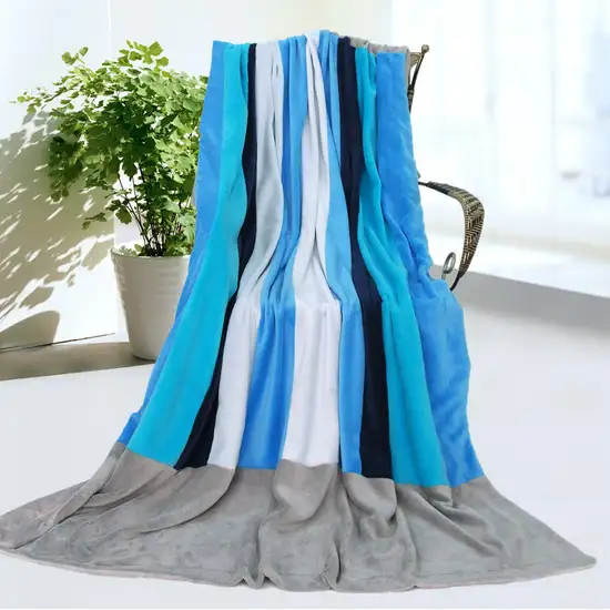 Onitiva - Oceanus -  Soft Coral Fleece Patchwork Throw Blanket (59 by 78.7 inches) Photo